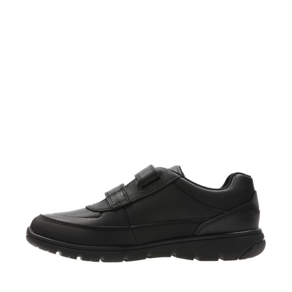 Clarks Boys Venture Walk School Shoes Black | CA-3210465
